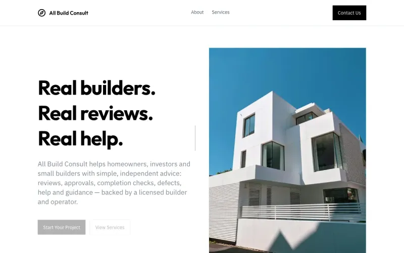 All Build Consult website preview